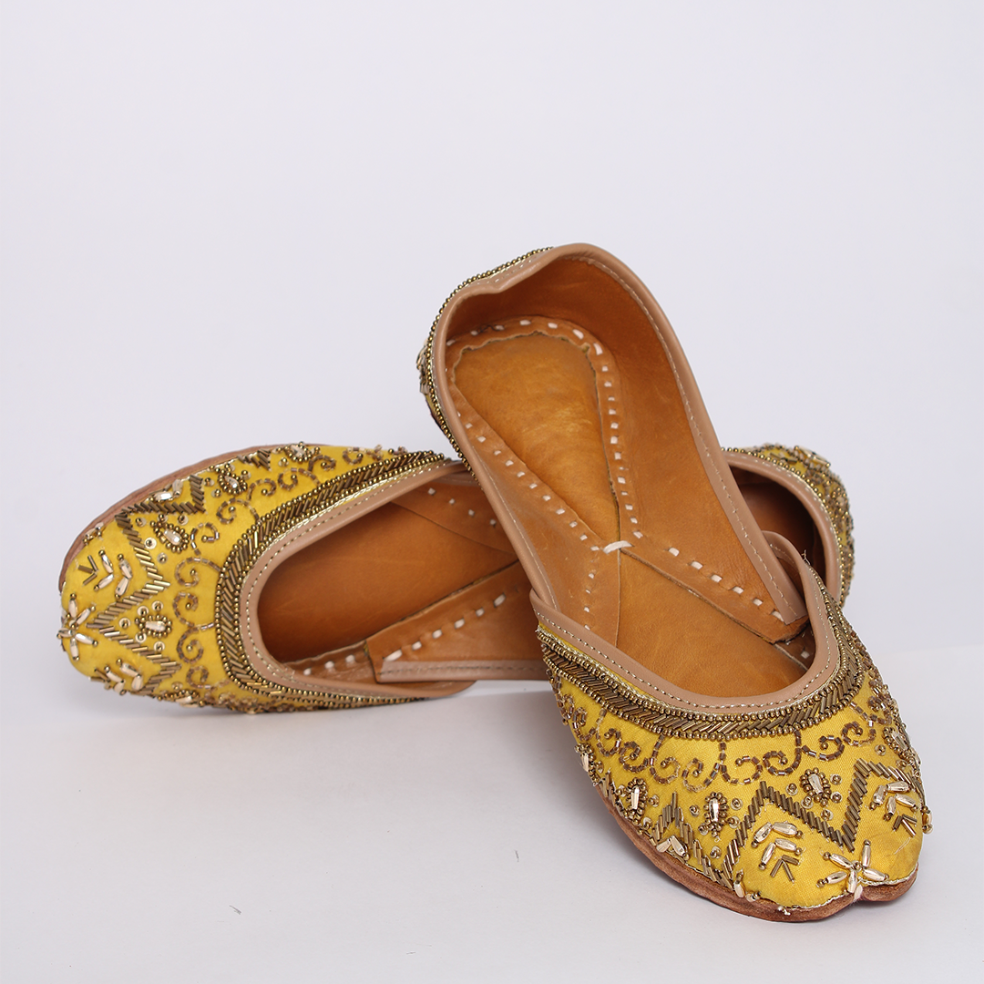 Gold pearl dabka Jutti